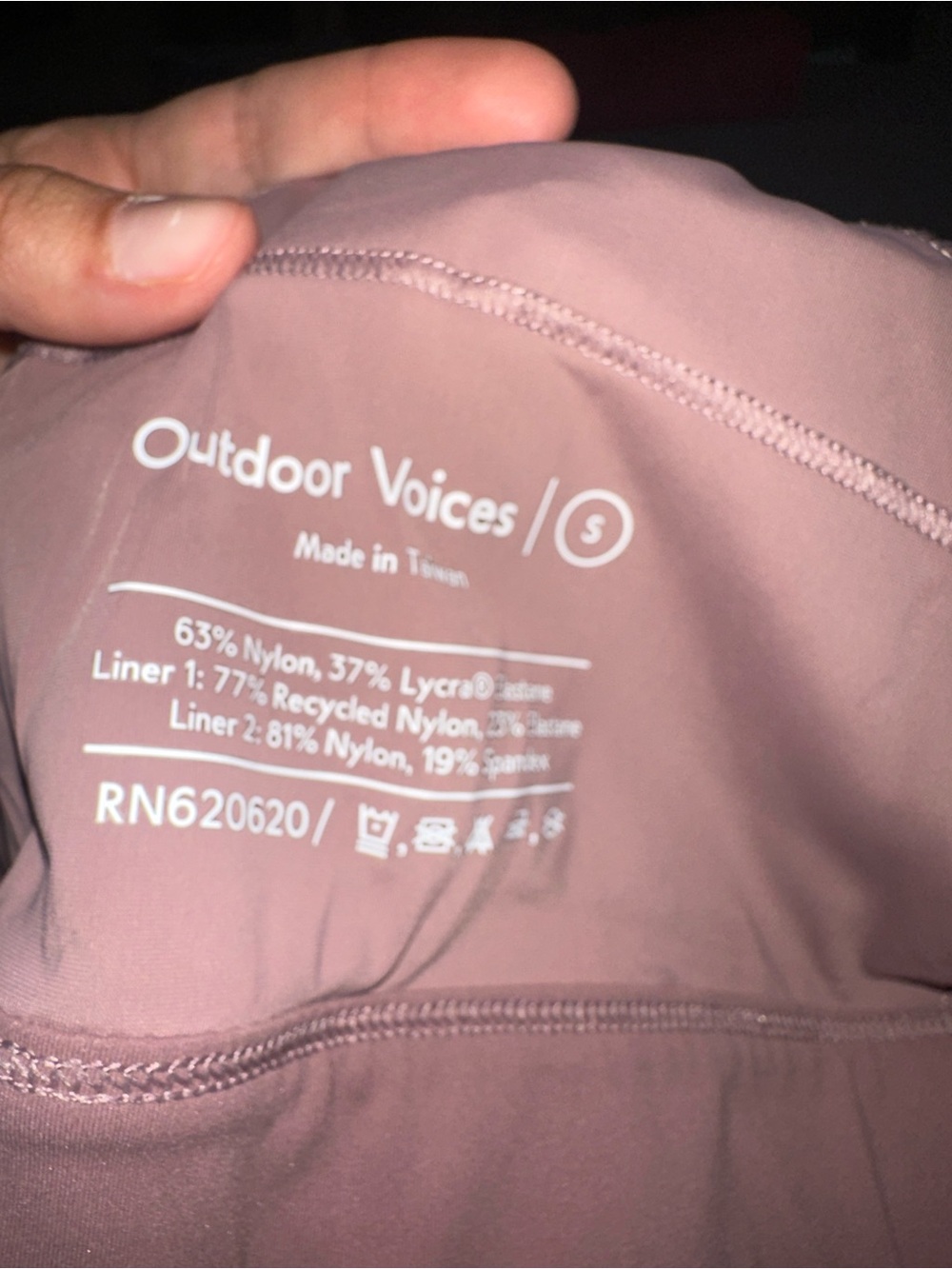 Outdoor Voices pink sports bra